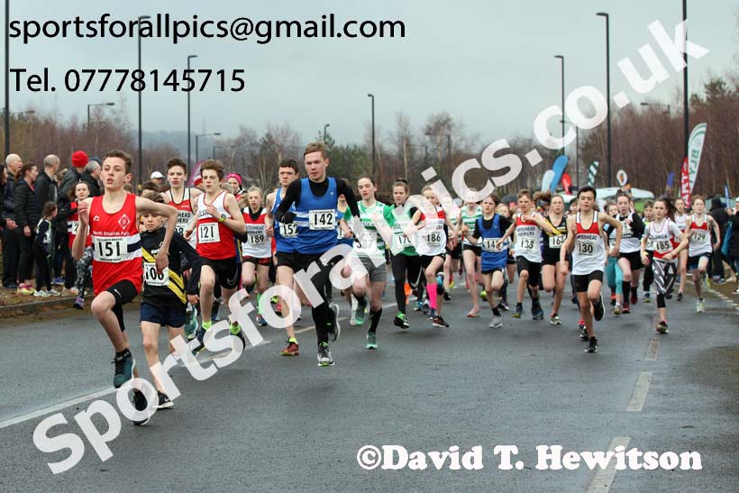 Boys and Girls under-13s Good Friday Elswick Harriers Relay, Newburn, Newcastle. Photo: David T. Hewitson/Sports for All Pics